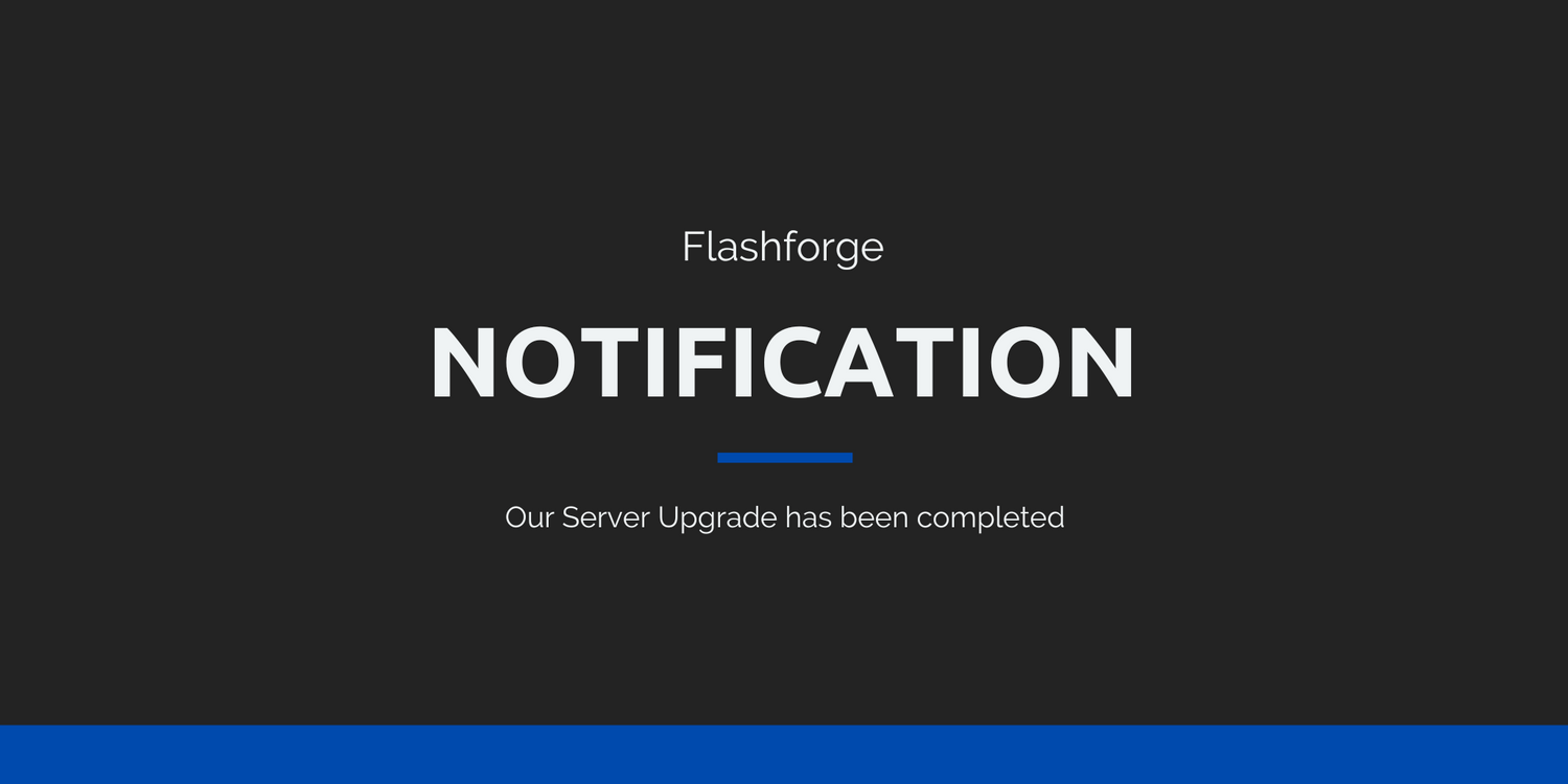 Notice: Our server upgrade has been completed.