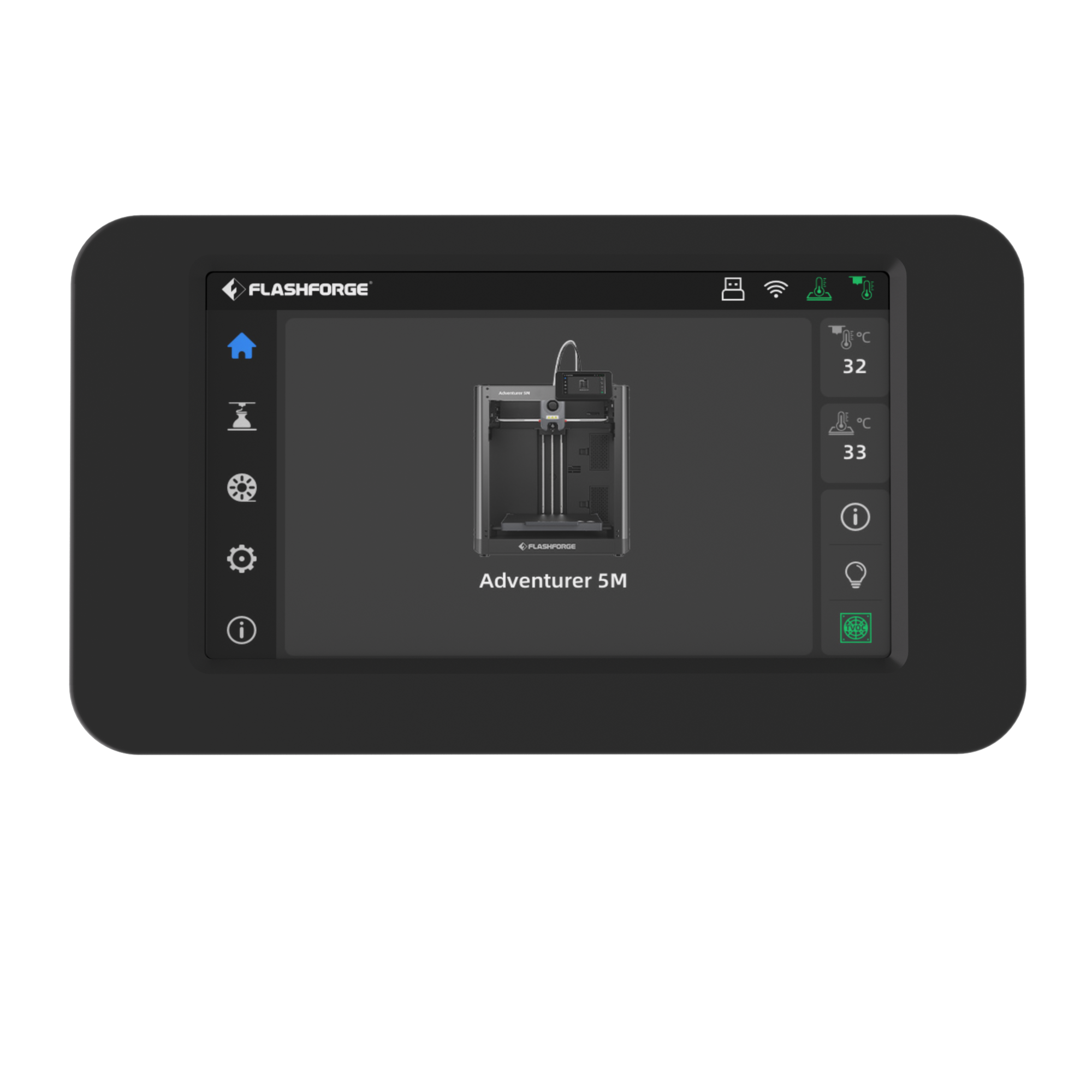 Flashforge AD5M Touch Screen Assembly: clear interface and responsiveness