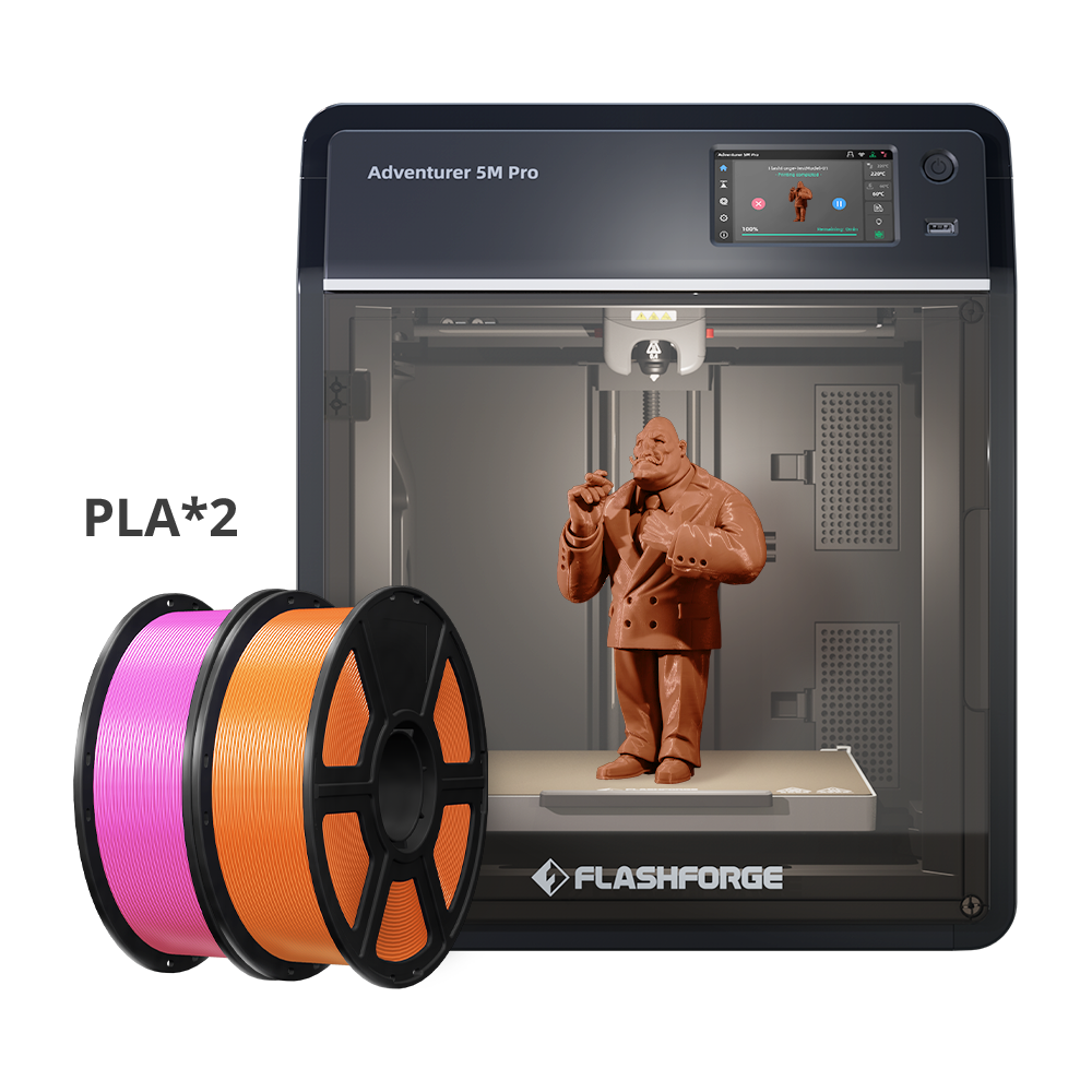 Close-up of Flashforge AD5MP 3D printing with precision