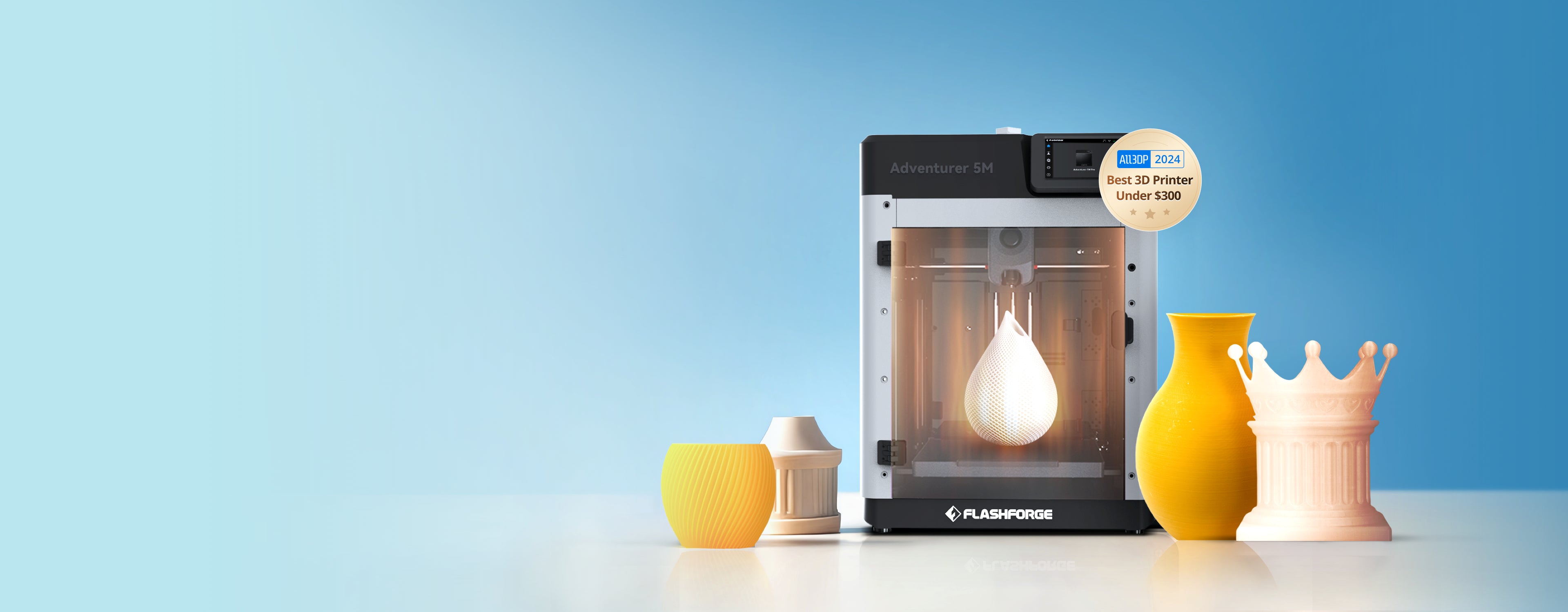 2024 Best 3D Printer Under $300: Flashforge Adventurer 5M 